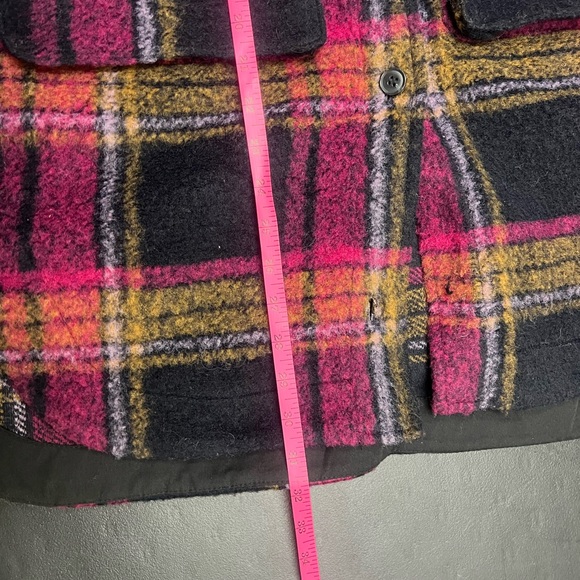 Zara Plaid Red Wool Blend Overshirt Bloggers Favorite Size XS-S - Picture 9 of 9